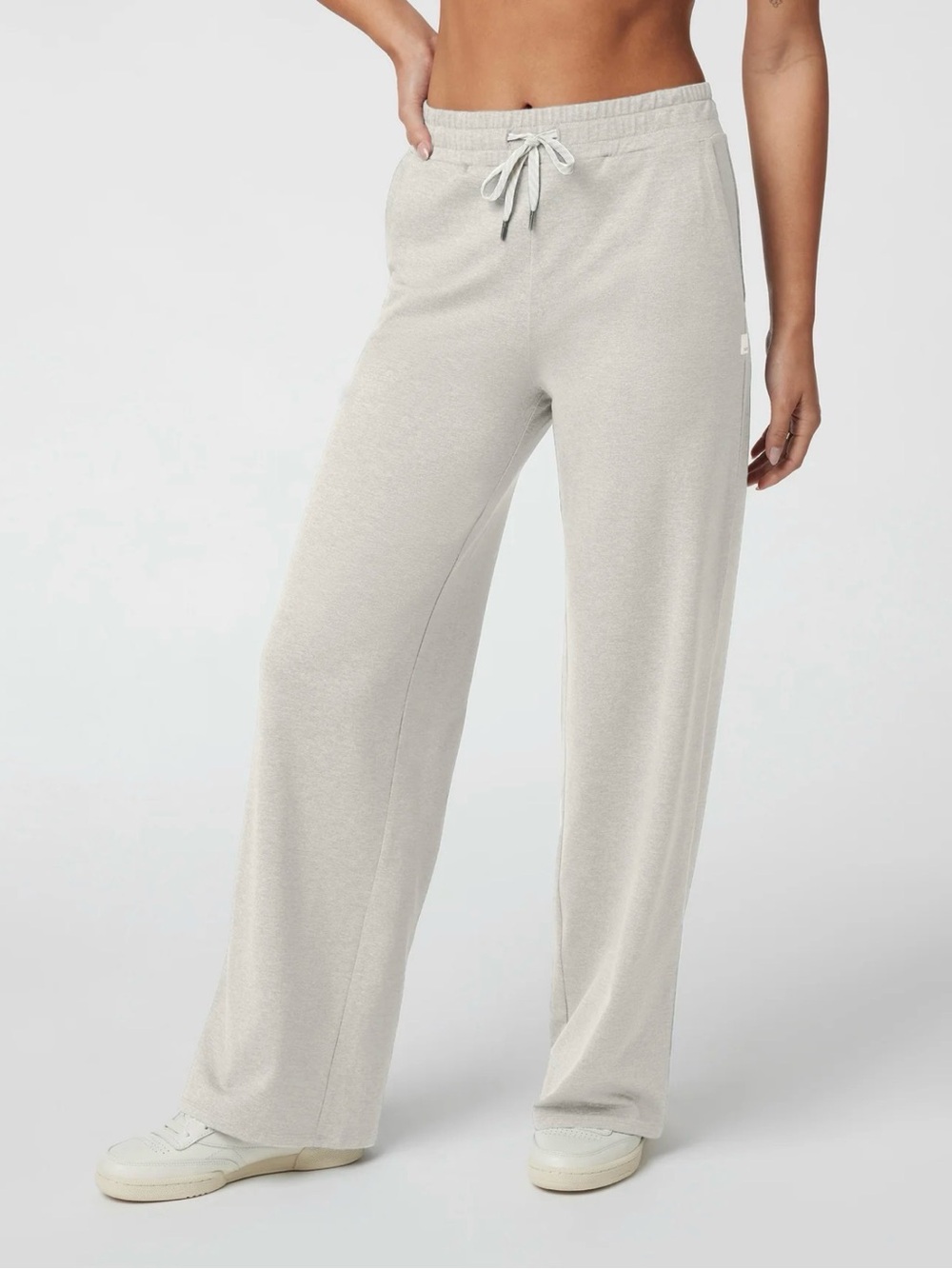 Vuori Women’s Halo Essential Wide-Leg Drawstring Lounge Pants - Ecru - S